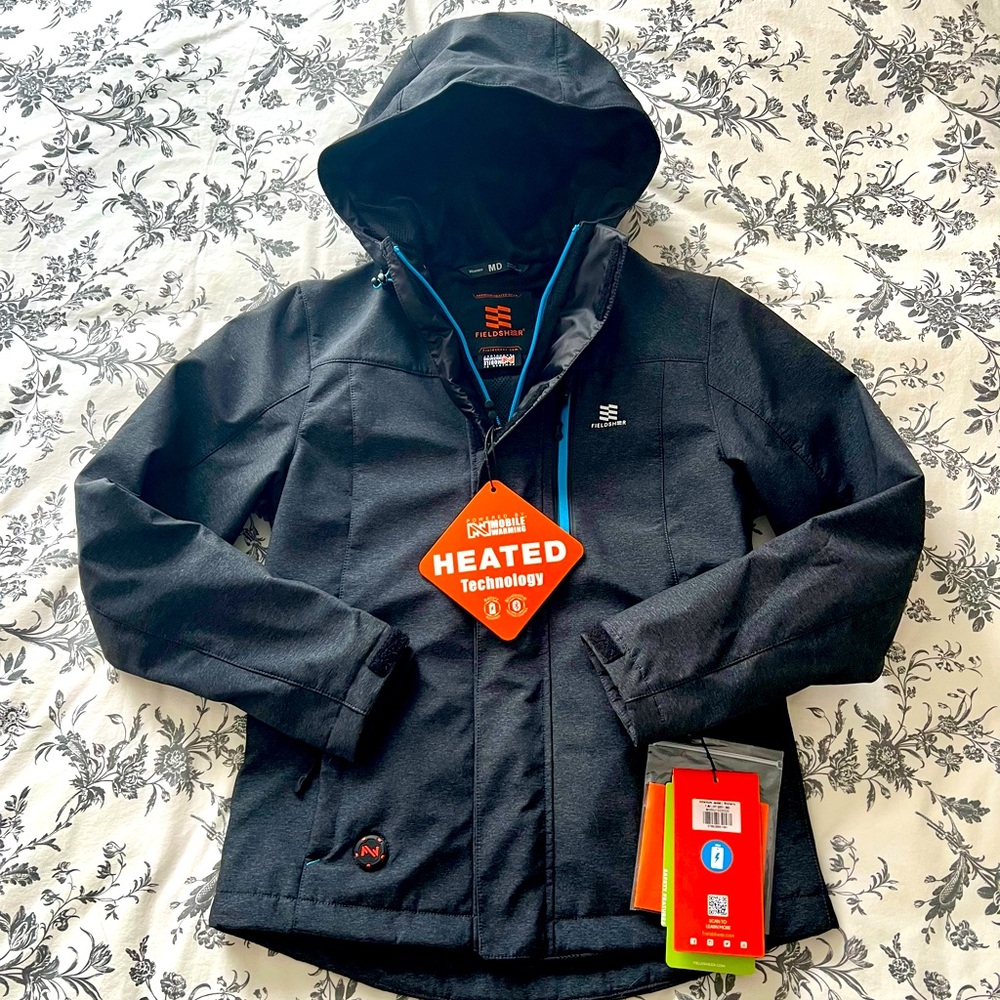 NWT Fieldsheer Women’s M Adventure Ski Athletic Jacket Heather Gray
